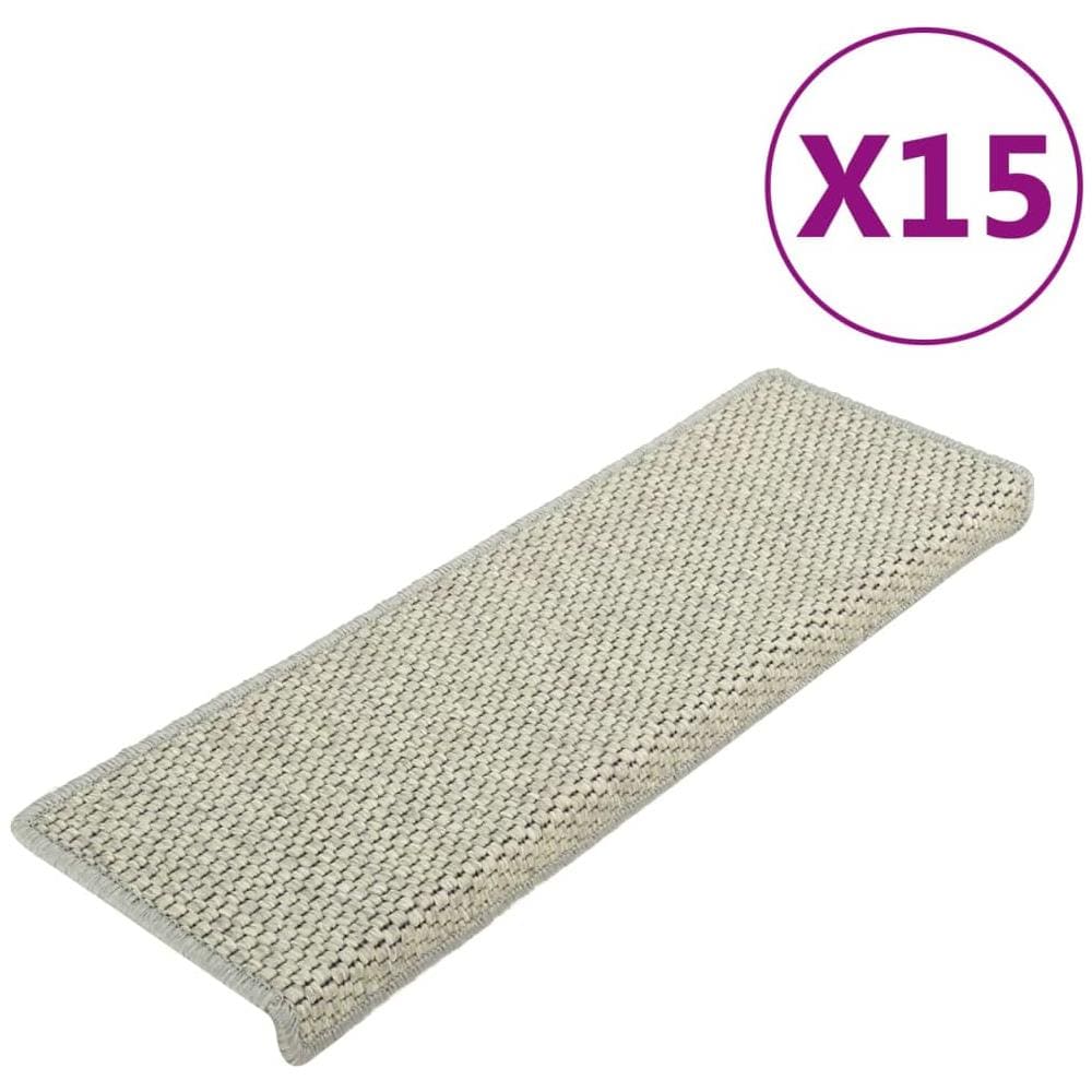 Tappeti Autoadesivi Scale Aspetto Sisal 15 pz 65x21x4 cm Verdi - Foto 1