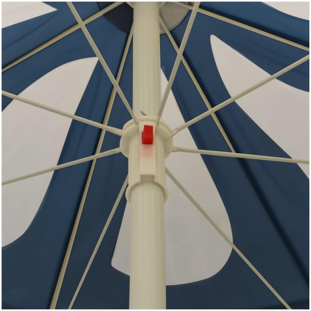 Ombrellone da Esterni con Palo in Acciaio Blu 180 cm - Foto 2