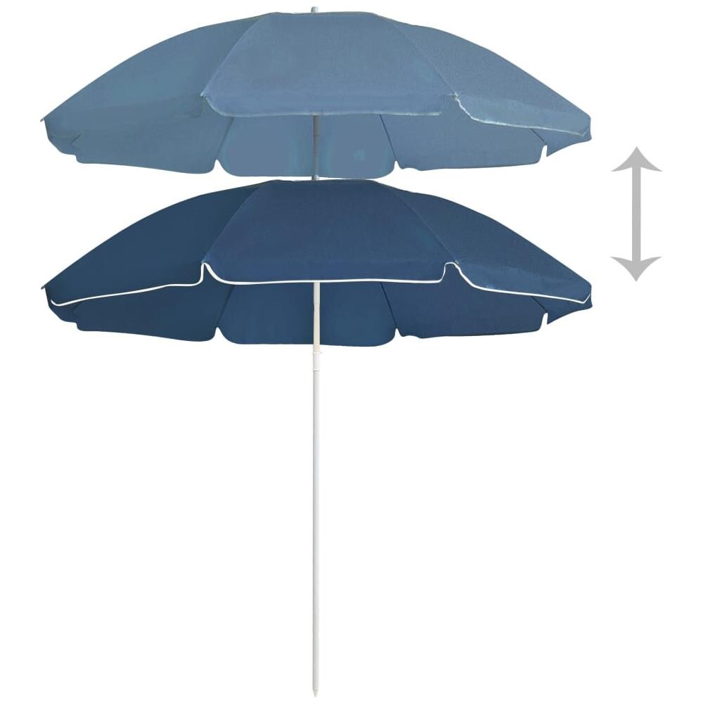 Ombrellone da Esterni con Palo in Acciaio Blu 180 cm - Foto 3