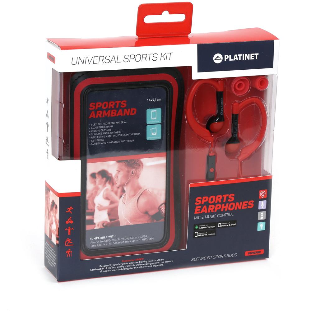 PM1070R, 3.5 mm (1/8") , Intraurale, 20 - 20000 Hz, Rosso, Stereofonico, Aggancio - Foto 1