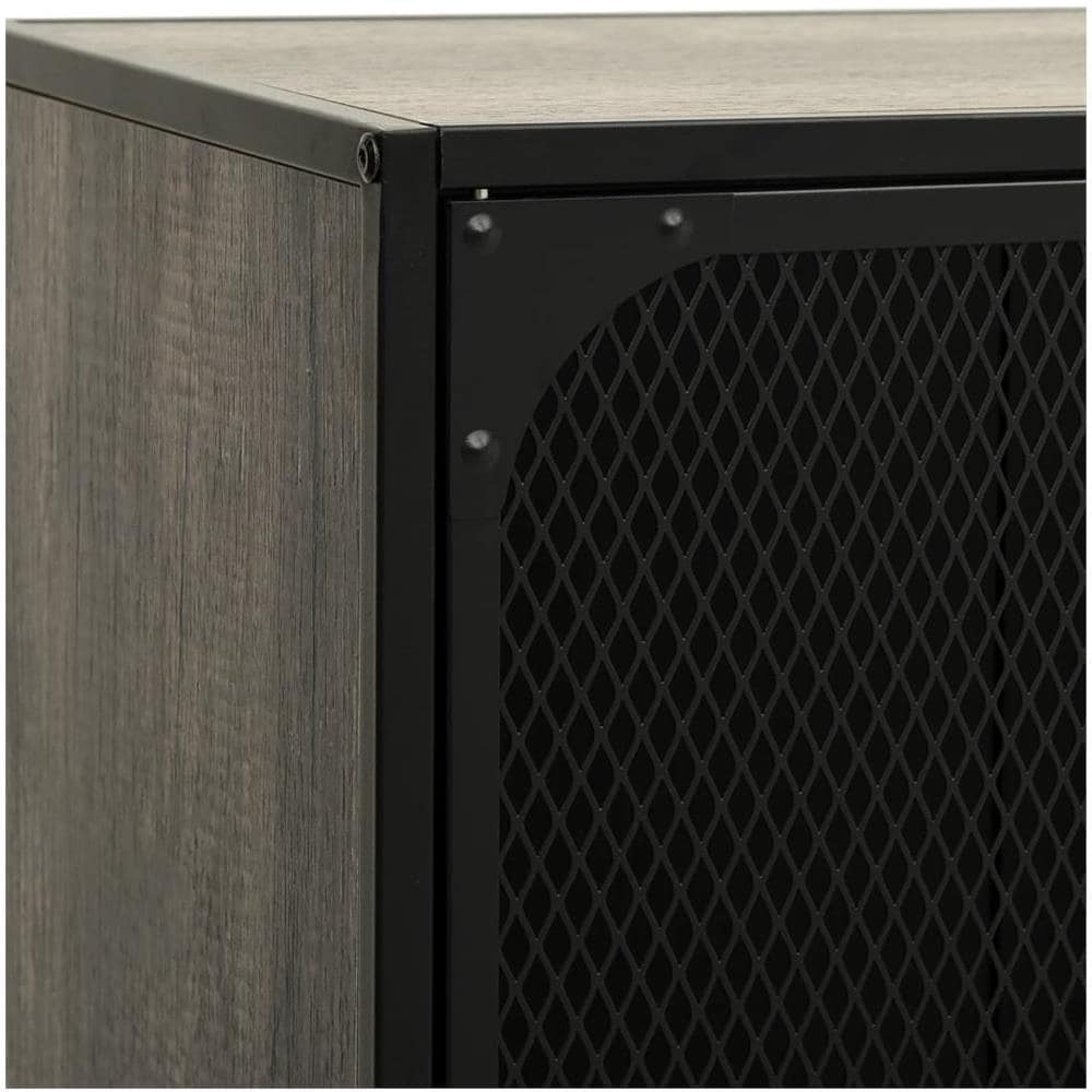 Mobile Porta Tv Grigio 105x36x47 Cm In Metallo E Mdf - Foto 2