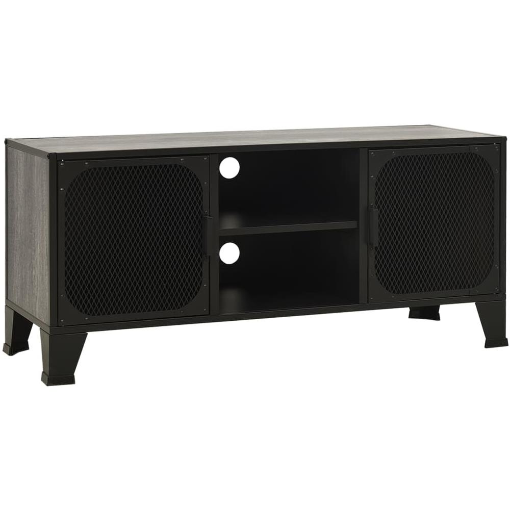 Mobile Porta Tv Grigio 105x36x47 Cm In Metallo E Mdf - Foto 1