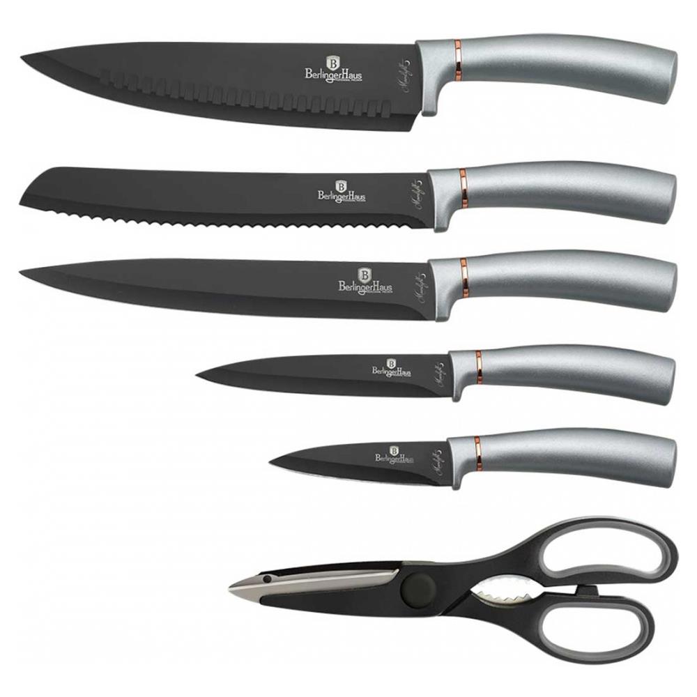 Bh-2579 Set Di Coltelli In Acciaio Inossidabile Da 7 Pezzi Con Supporto - Foto 2