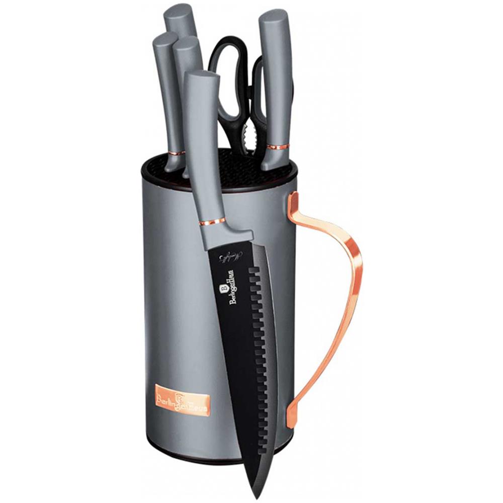 Bh-2579 Set Di Coltelli In Acciaio Inossidabile Da 7 Pezzi Con Supporto - Foto 1