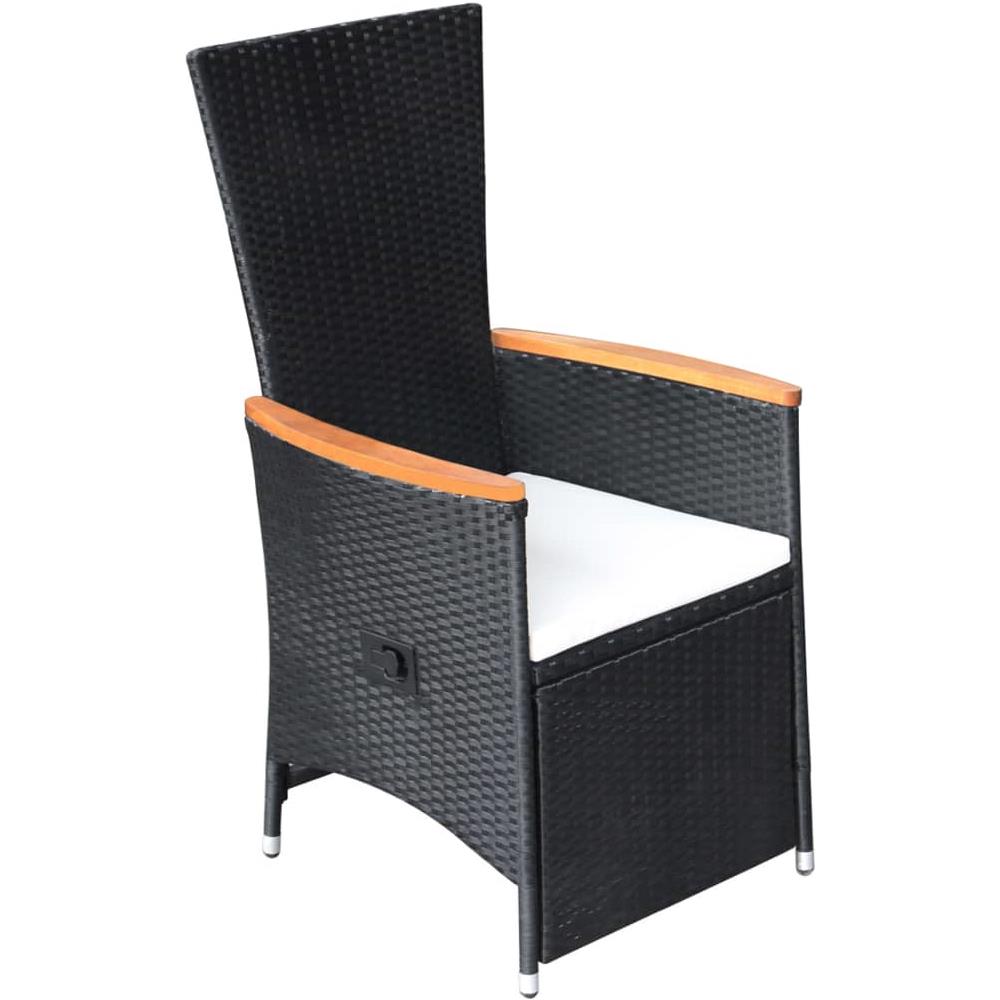 Set Mobili Da Pranzo Da Giardino 9 Pz Con Cuscini Nero - Foto 2