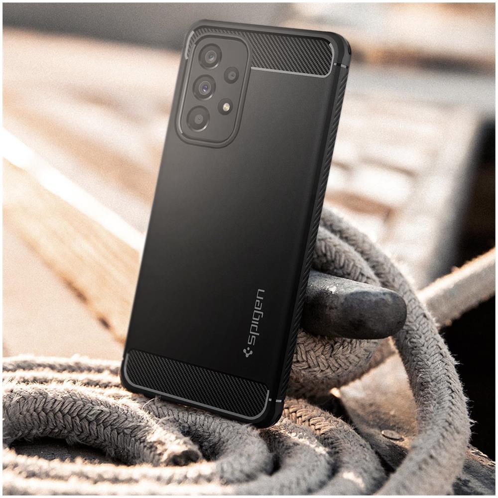 SPIGEN SGP Cover Samsung Galaxy A53 5g Silicone Effetto Carbonio