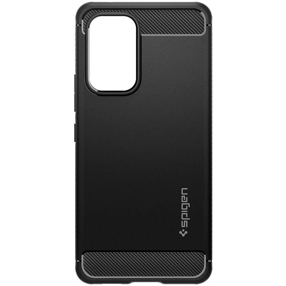 Cover Samsung Galaxy A53 5g Silicone Effetto Carbonio Spigen Rugged Armor Nera - Foto 1