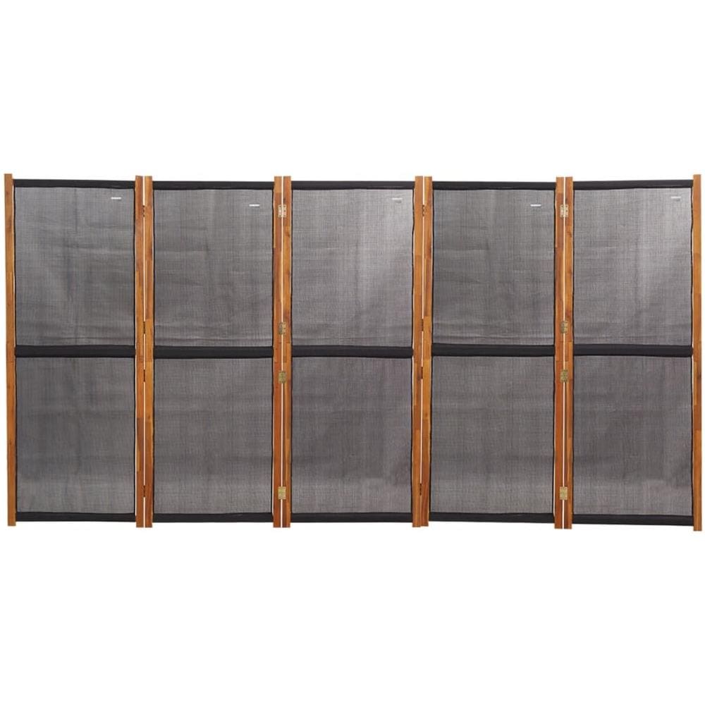 Paravento A 5 Pannelli Nero 350x180 Cm - Foto 2