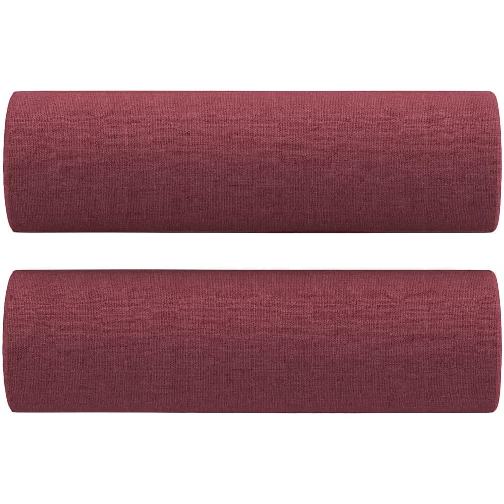 Cuscini Decorativi 2 Pz Rosso Vino 15x50 Cm In Tessuto - Foto 2