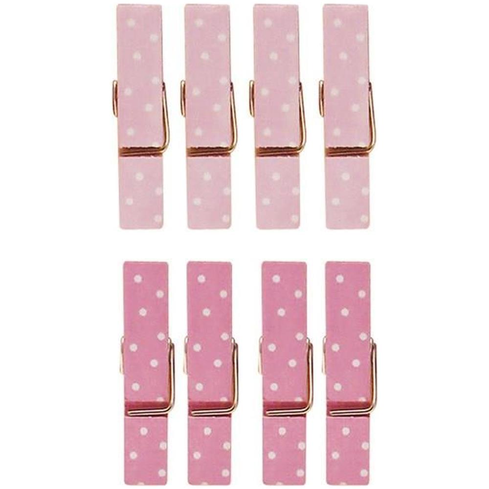 24 Mini Mollette Magnetiche Rosa 3,5 Cm - Foto 1