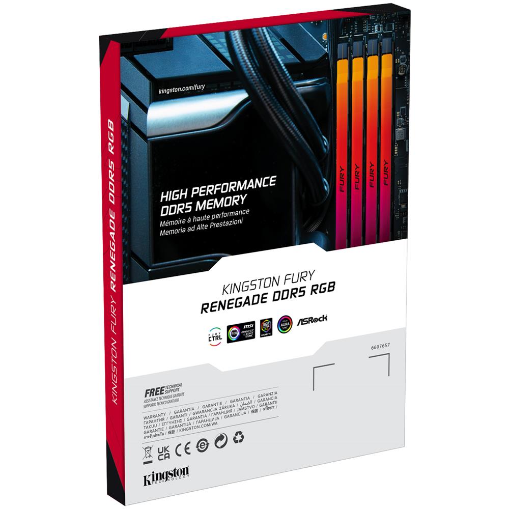 FURY 24GB 7200MT /s DDR5 CL38 DIMM Renegade RGB XMP - Foto 4