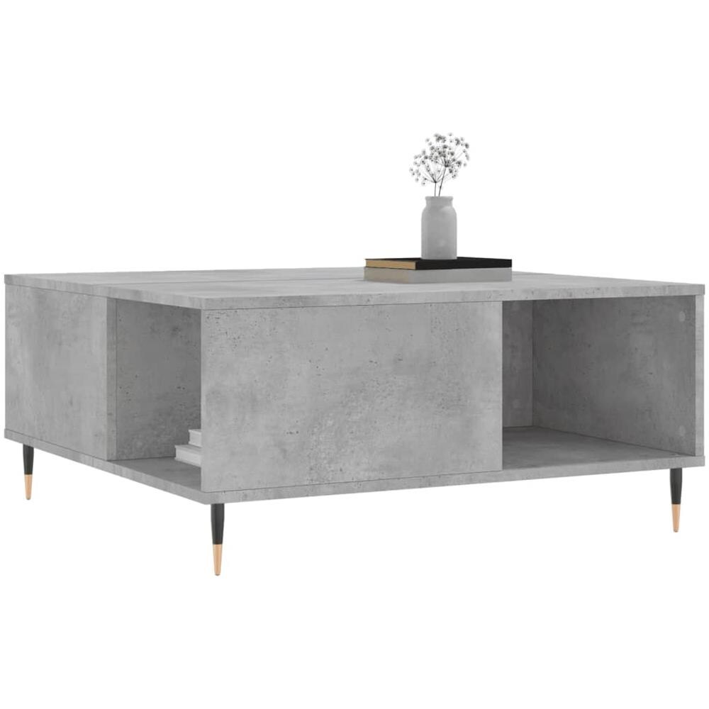 Tavolino Salotto Grigio Cemento 80x80x36,5 Cm Legno Multistrato - Foto 3