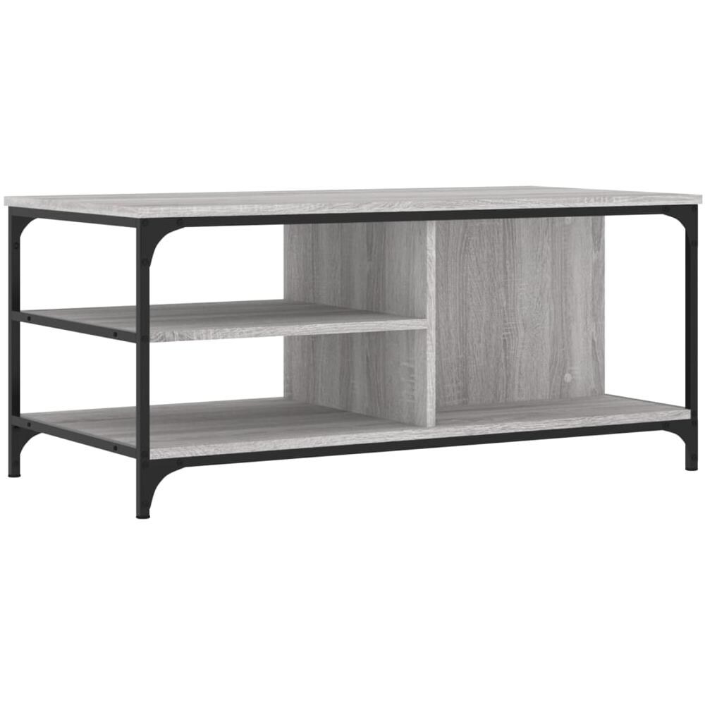 Tavolino Da Salotto Grigio Sonoma 100x50x45cm Legno Multistrato - Foto 2