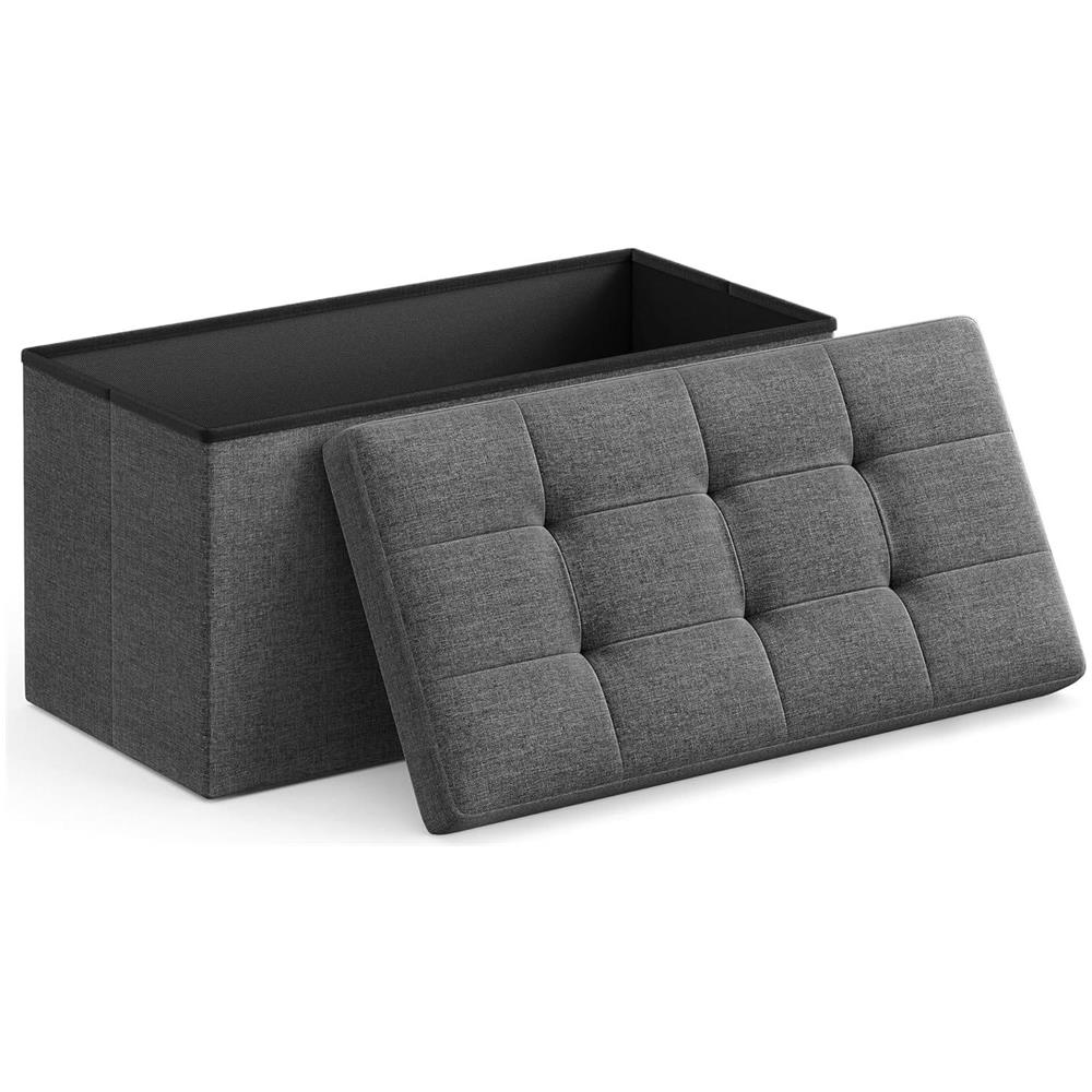 Panca contenitore grigio scuro con seduta pieghevole - Foto 1