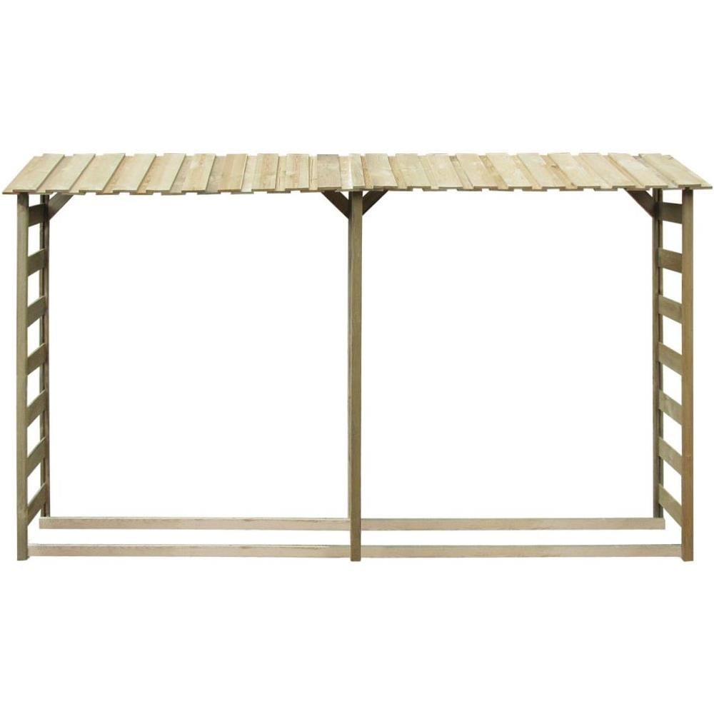 Doppio Capannone Per Legname 300x44x176cm Legno Pino Impregnato - Foto 2