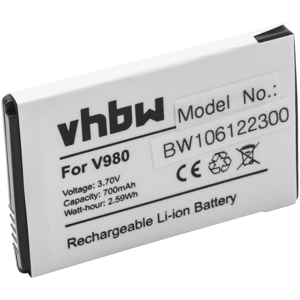 Vhbw Batteria Compatibile Per Motorola Flipout MB511 – 700 MAh, Li-Ion, 3.7V – Ricambio Per BA250, BQ50, SNN5659A - 5