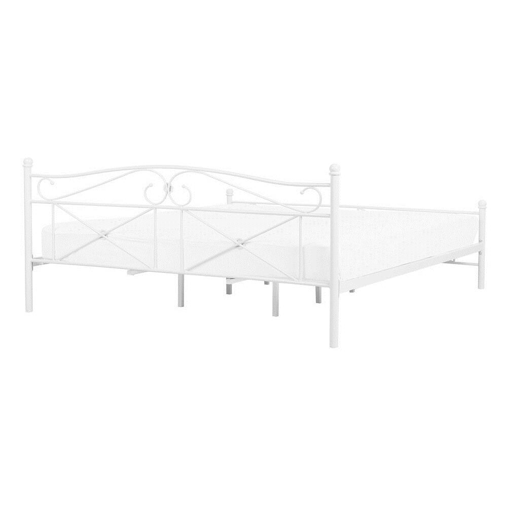 Letto A Doghe Bianco Con Rete A Doghe 180 X 200 Cm Rodez - Foto 2