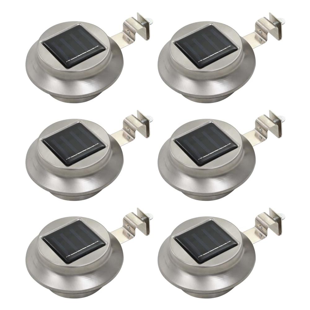 Lampade Solari Da Esterni 6 Pz A Led Rotonde 12 Cm Bianco - Foto 1