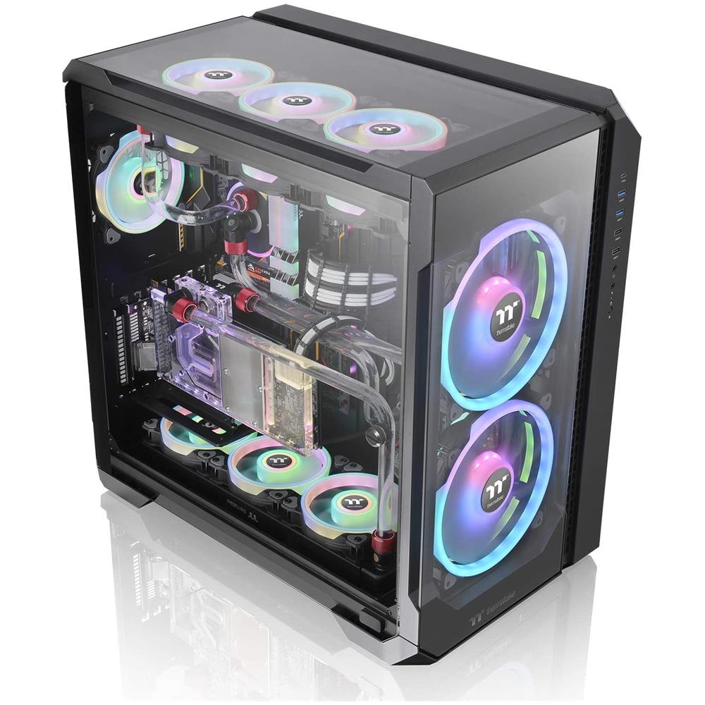 Case View 51 TG ARGB Midi Tower ATX / EATX / Micro-ATX / Mini-ITX 1 Porta USB 3.1 2 Porte USB 3.0 Colore Nero (Finestrato)  - Foto 2