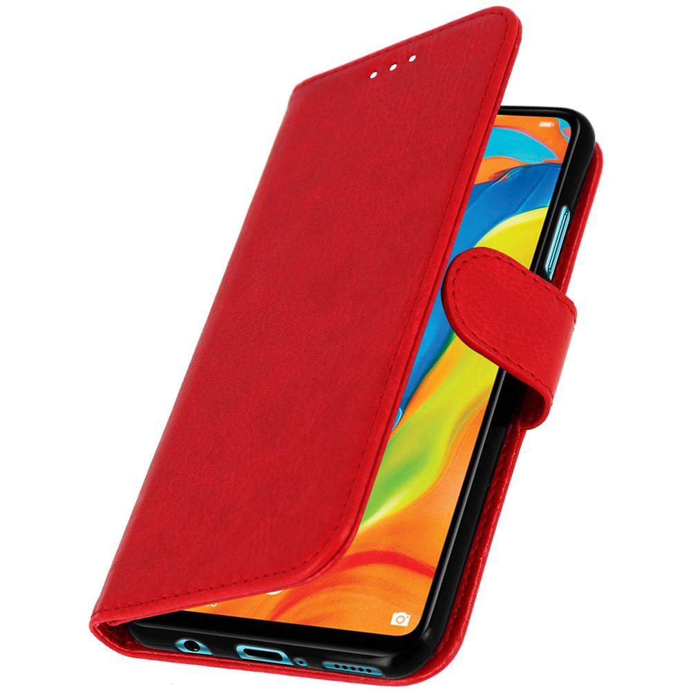 Custodia Huawei P30 Lite Portacarte Funzione Supporto Cover Silicone - Rosso - Foto 5