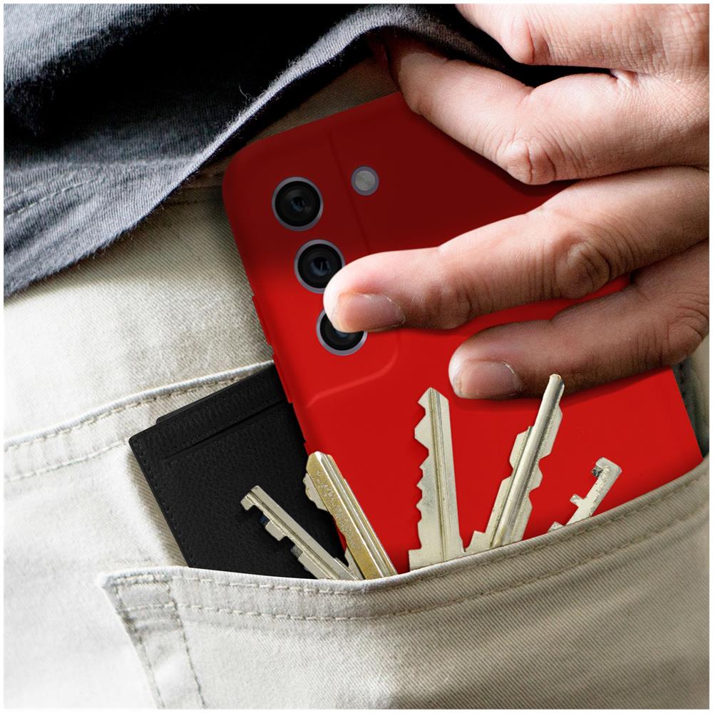 Cover Silicone Semirigido Per Samsung Galaxy S21 Fe, Finitura Soft-touch Rossa - Foto 2