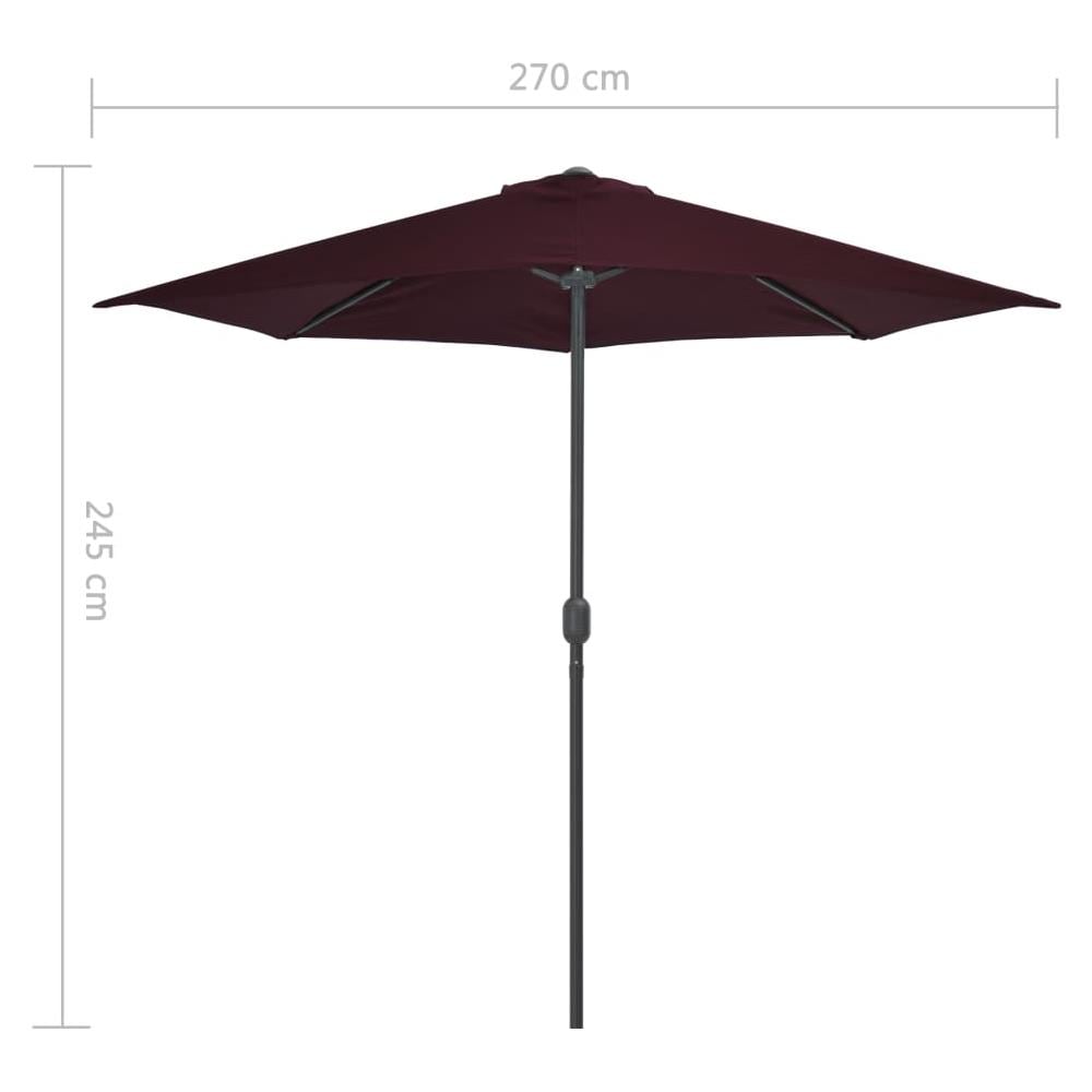 Ombrellone Balcone Palo in Alluminio Blu 270x135x245 cm a Metà - Foto 7