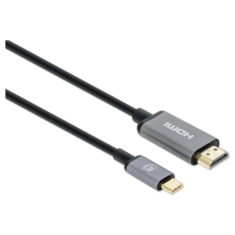 153607 cavo e adattatore video 2 m HDMI tipo A (Standard) USB tipo-C Nero, Argento - Foto 2
