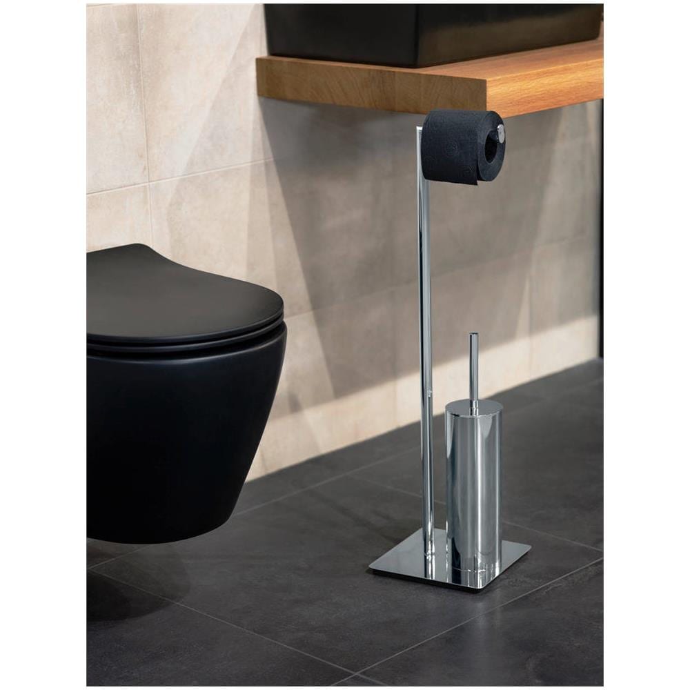 Porta Carta Igienica E Spazzola Recco Per Wc - 2 In 1, Wenko - Foto 2