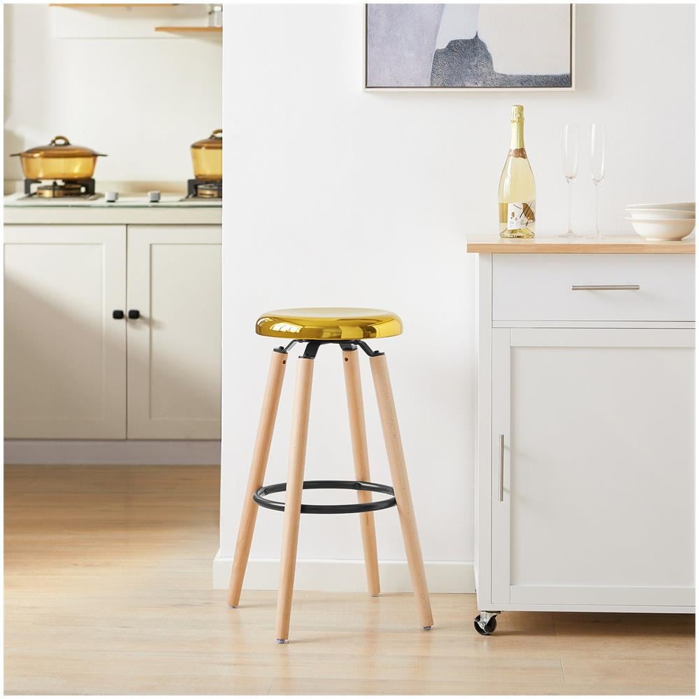 Sgabello Da Bar Sgabello Cucina Alto Sedia Da Colazione Gambe In Faggio, Altezza Del Sedile: 73 Cm, Fst89-g - Foto 5