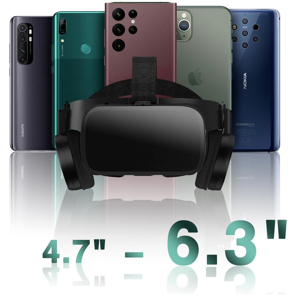 Casco Vr Z6 Per Smartphone Realtà Virtuale 3d Con Audio Bluetooth Nero - Foto 5
