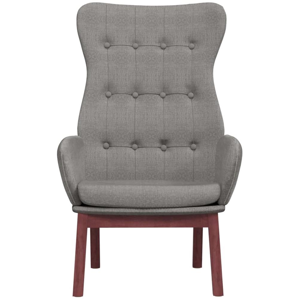 Poltrona Relax Grigio Chiaro In Tessuto - Foto 3