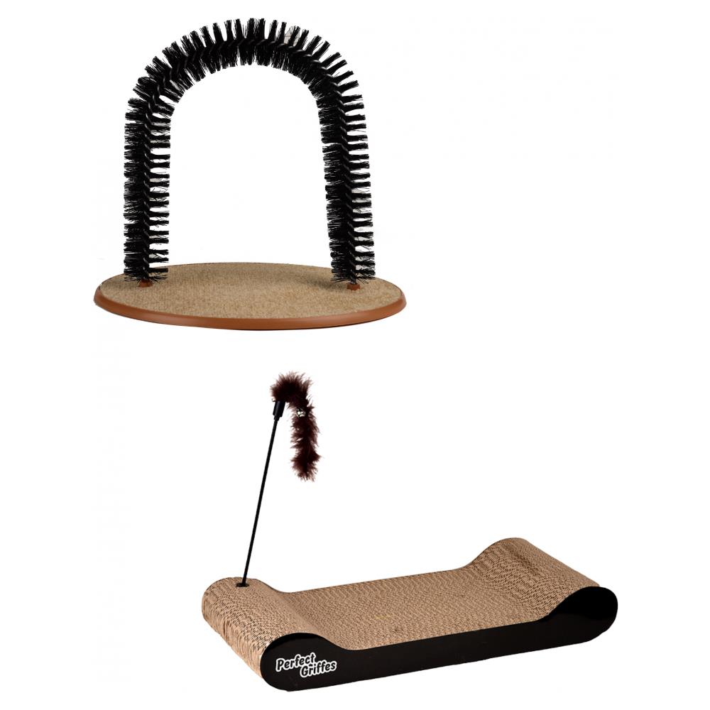 Griffoir Pack - Venteo - Nero - Adulto - Graffiatoio E Tiragraffi - Perfetto Per Gli Artigli, Niente Più Problemi Per I Vostri Gatti - Foto 1