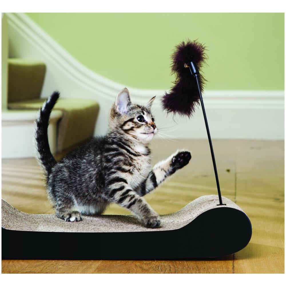 Griffoir Pack - Venteo - Nero - Adulto - Graffiatoio E Tiragraffi - Perfetto Per Gli Artigli, Niente Più Problemi Per I Vostri Gatti - Foto 2