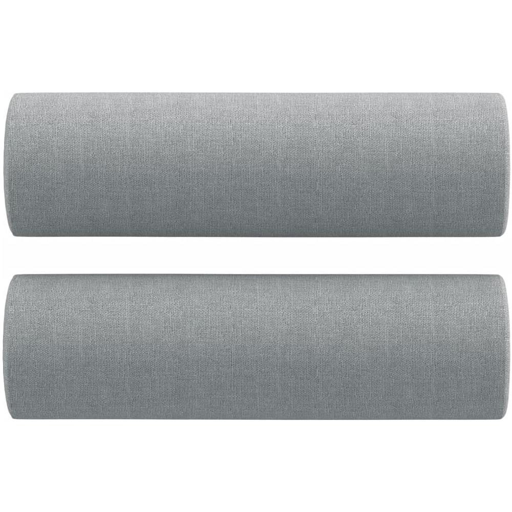 Cuscini Decorativi 2pz Grigio Chiaro 15x50 Cm In Tessuto - Foto 2