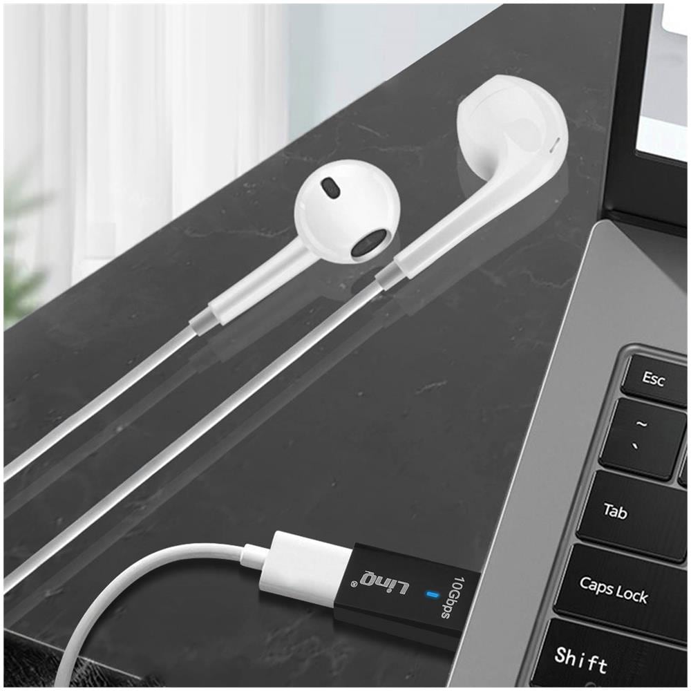 Adattatore Da Usb 3.1 A Usb-c 10 Gbps Per Il Trasferimento Di Dati E Audio, Nero - Foto 5