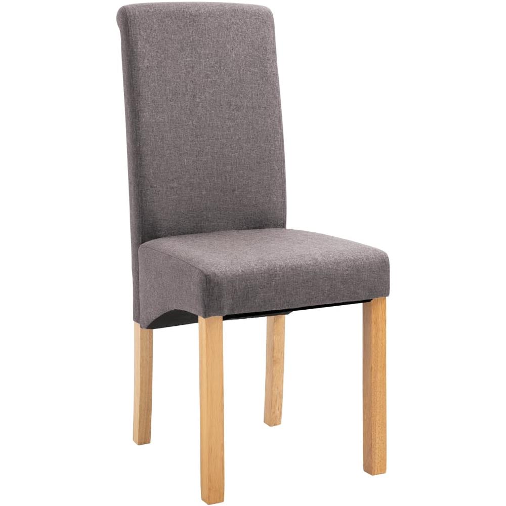 Sedie Da Pranzo 4 Pz Tortora In Tessuto - Foto 3