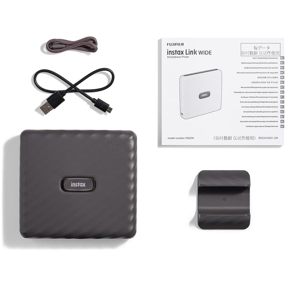 INSTAX Link WIDE Stampante Compatta a Sviluppo Instantaneo per Smartphone App e Personalizzazione delle Foto Dimensioni Stampa 99x62 mm Colore Grigio - Foto 4