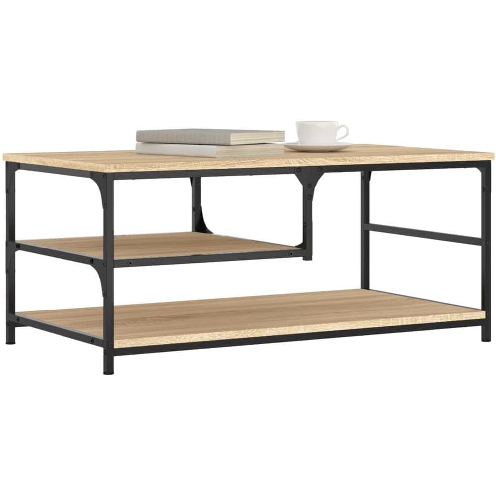 Tavolino Da Salotto Rovere Sonoma 90x49x40 Cm Legno Multistrato - Foto 3