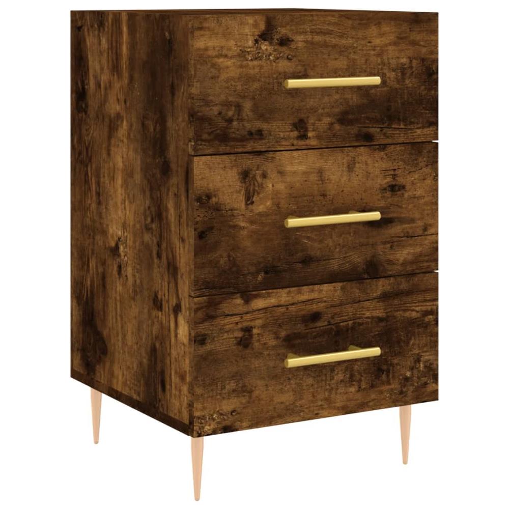 Comodino Rovere Fumo 40x40x66 Cm In Legno Multistrato - Foto 2