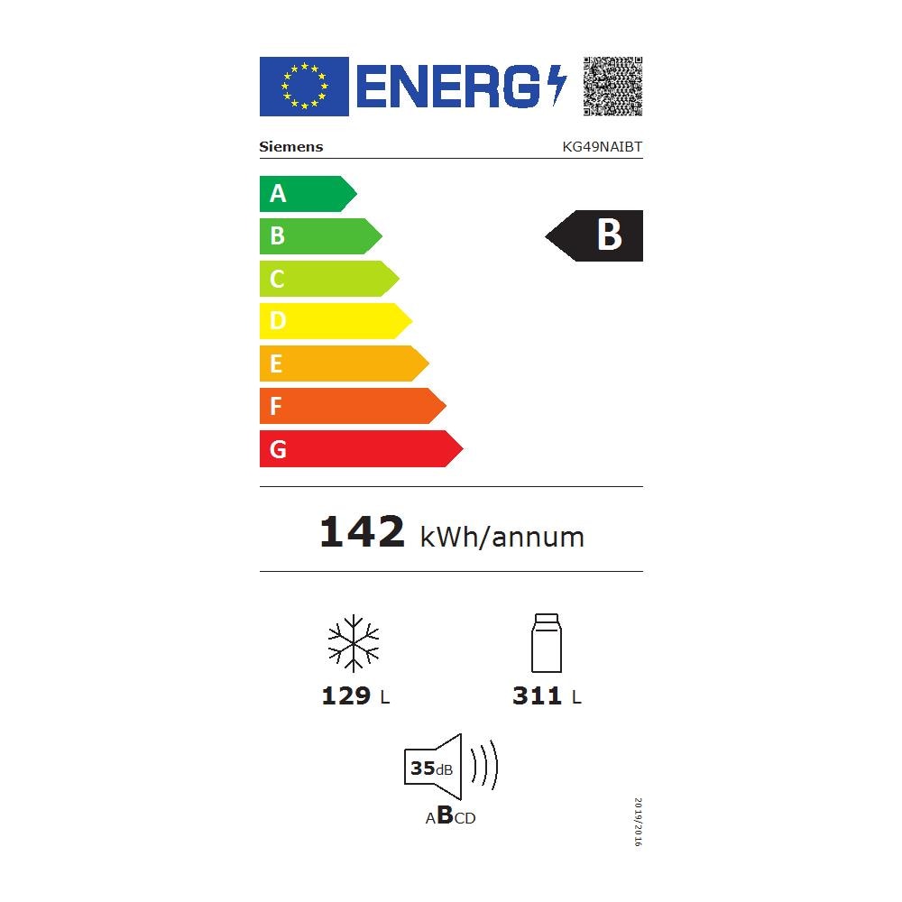 Frigorifero Combinato IQ500 KG49NAIBT Multi-Airflow Total No Frost Classe B Capacità Netta 440 Litri Colore Acciaio Inox - Foto 2