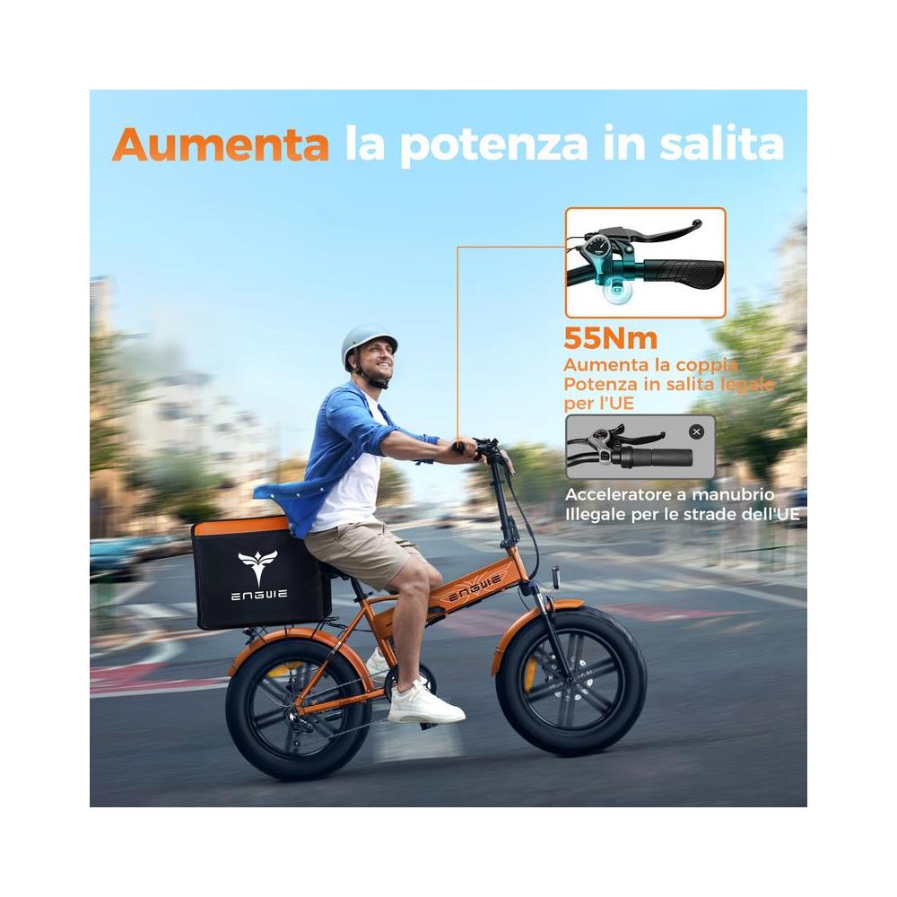 Ep-2 Boost Bicicletta Elettrica Pieghevole Fatbike Da 20", Motore 250w 55 N·m, Batteria Rimovibile 48v 13ah, Velocità Massima 25?km /h, Autonomia 120?km, Freni A Disco Meccanici, Telaio In Alluminio, Adatta A Tutti I Terreni, Colore Grigio - Foto 2