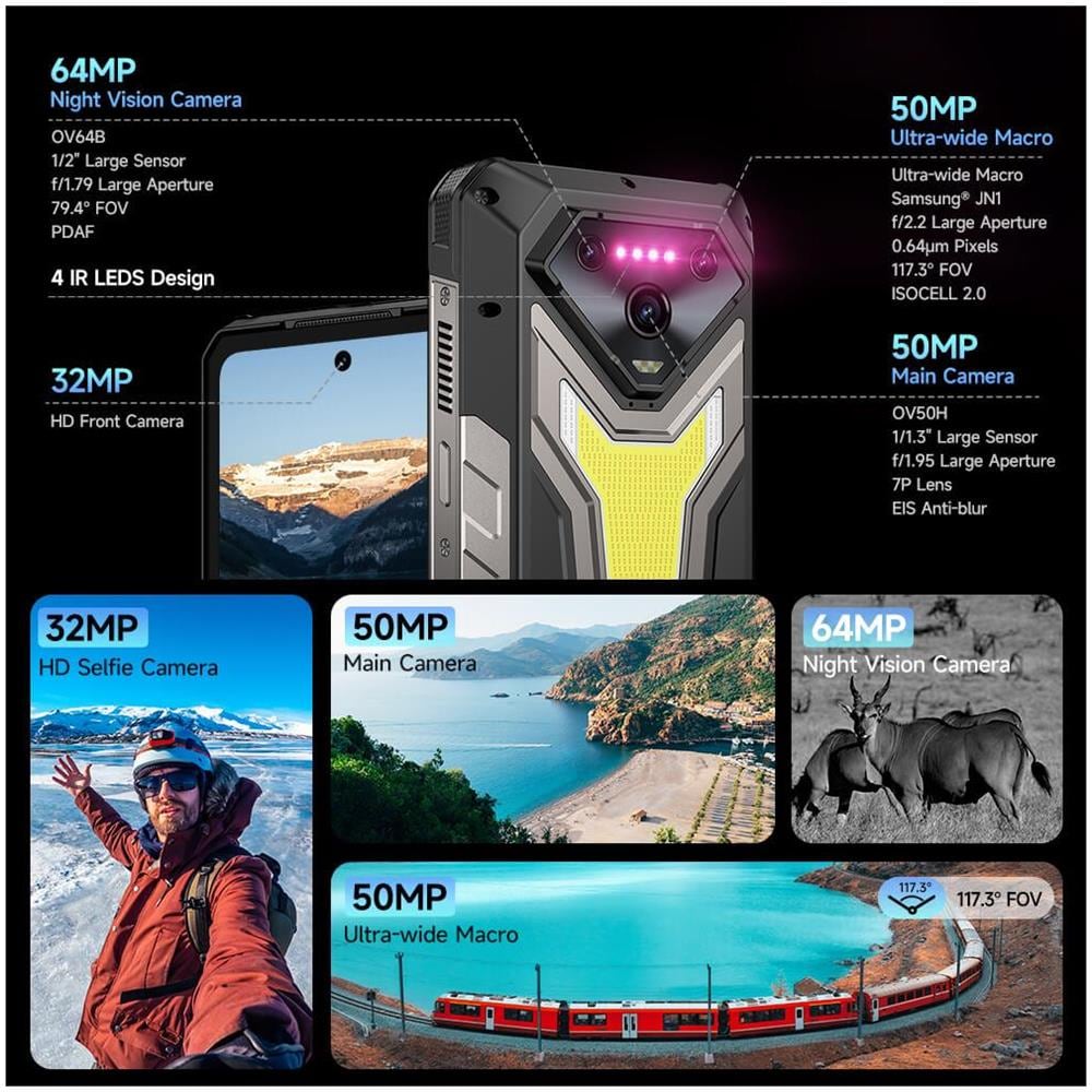 Armor 34 Pro Plus 5G Rugged 512GB 16GB Ram 25500mAh 820g Black - Foto 9
