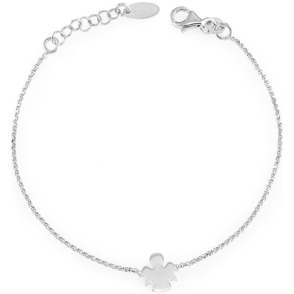 Bracciale In Argento 925 - Collezione Prega, Ama - Colore Rodio - Misura Unica Bracciale Angelo - Foto 2