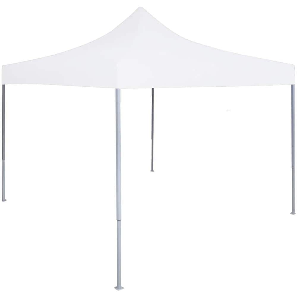 Gazebo Professionale Pieghevole 3x3m Acciaio Bianco - Foto 1