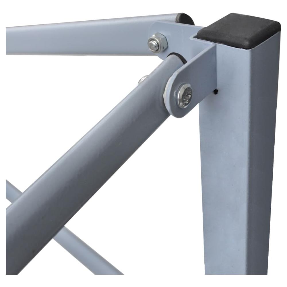 Gazebo Professionale Pieghevole 3x3m Acciaio Bianco - Foto 8