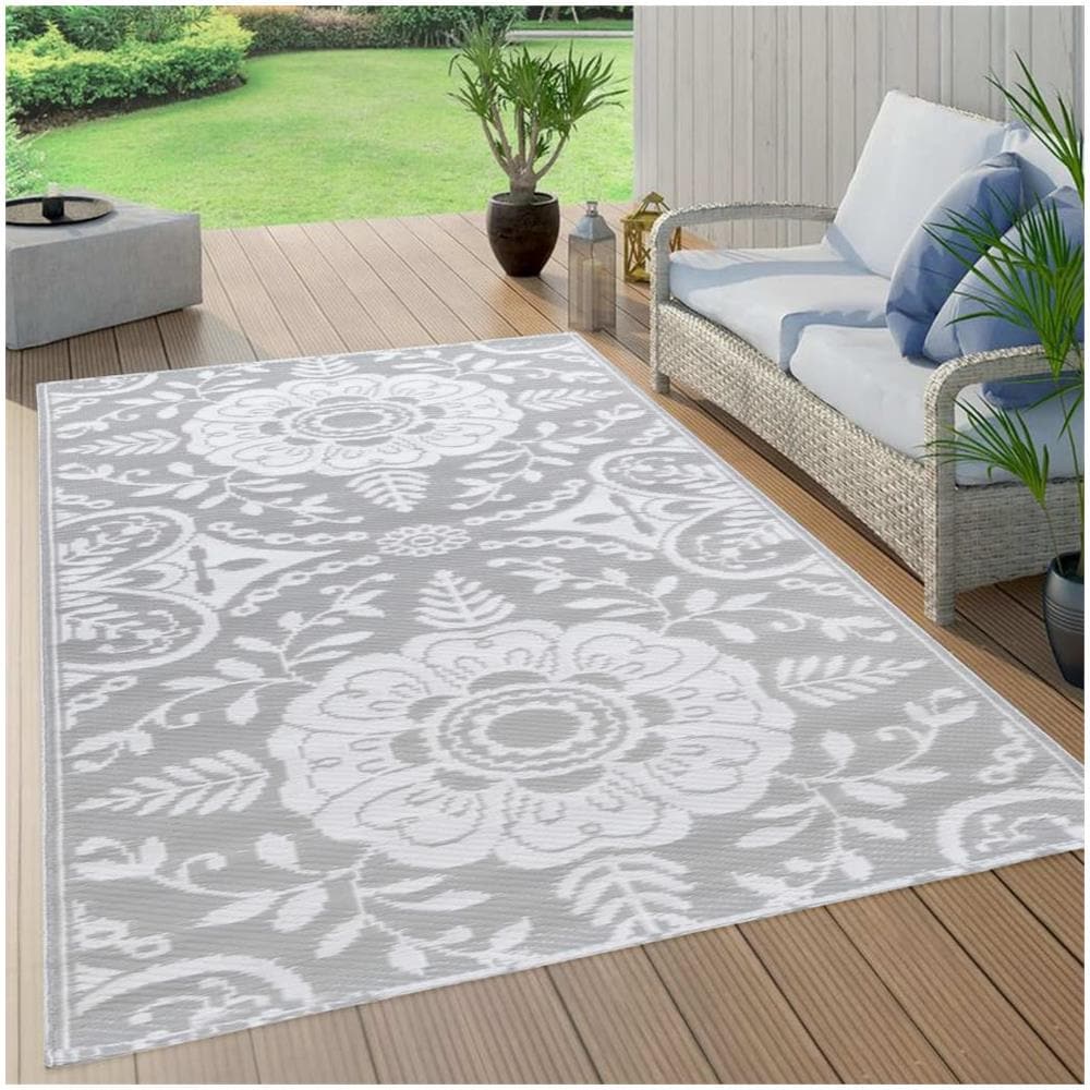 Tappeto Da Esterni Grigio Chiaro 160x230 Cm In Pp - Foto 1