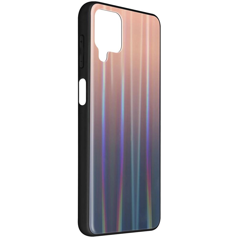 Cover Samsung Galaxy A12 Bi-materiale Olografica Brillante Sottile Leggera Rosa - Foto 1