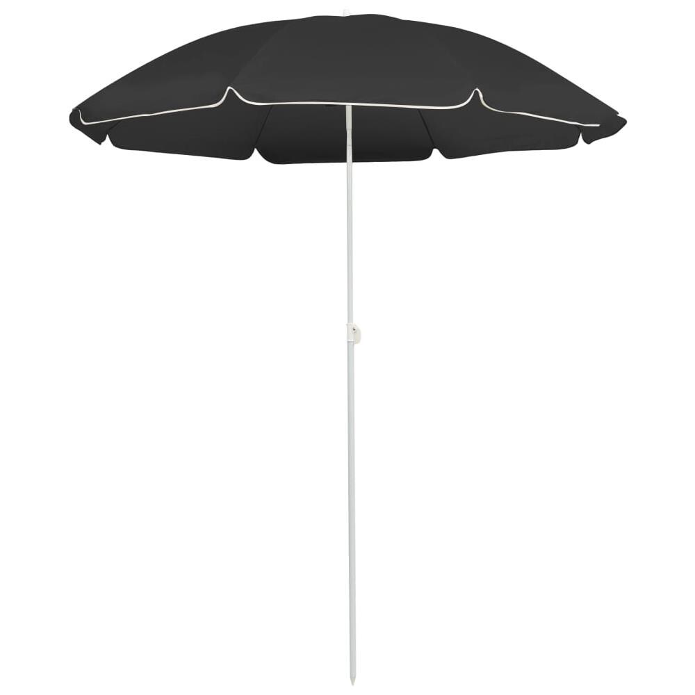 Ombrellone da Esterni con Palo in Acciaio 180 cm Antracite - Foto 1