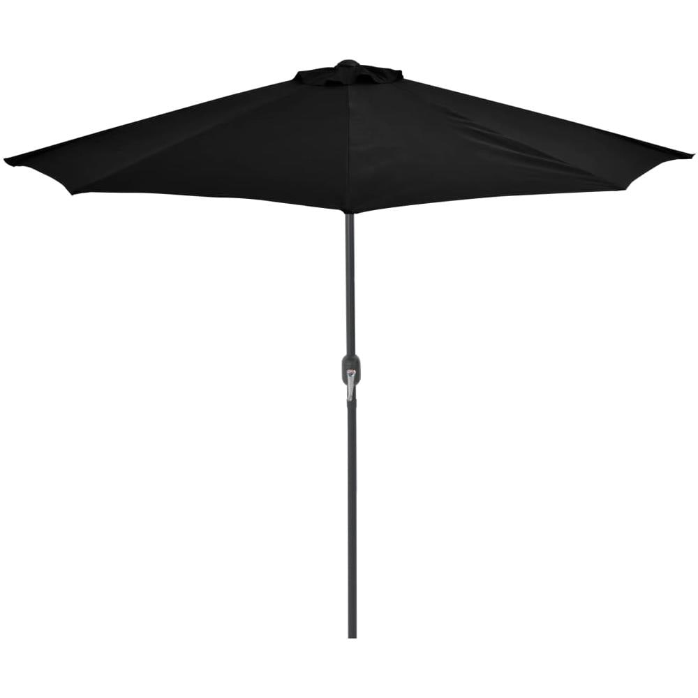 Ombrellone Balcone Palo in Alluminio Nero 270x135x245cm a Metà - Foto 2