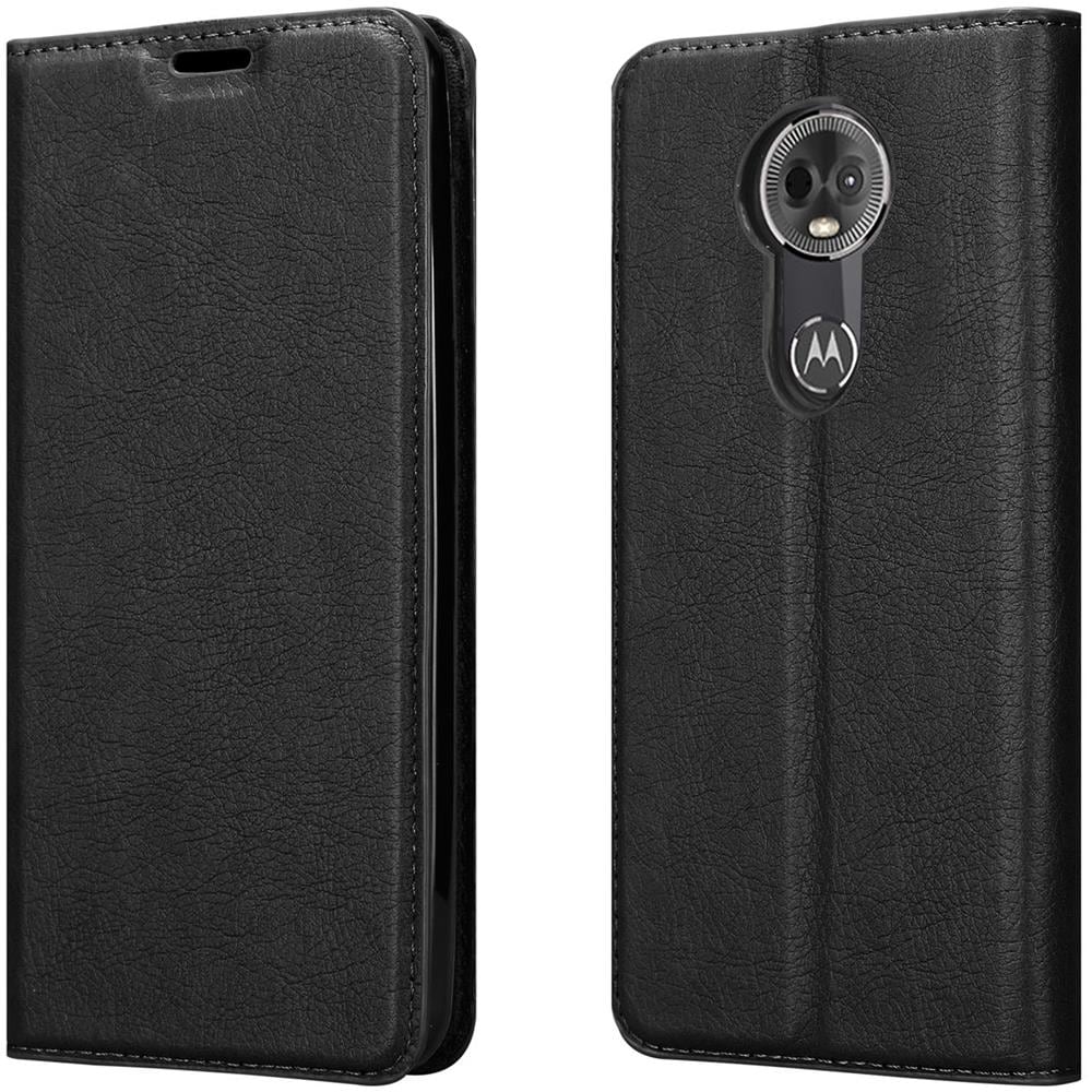 Custodia Compatibile Con Motorola Moto E5 Plus In Nero Di Notte - Coperchio Protettiva Con Chiusura Magnetica, Funzione Stand E Tasca Per Le Carte - Foto 8